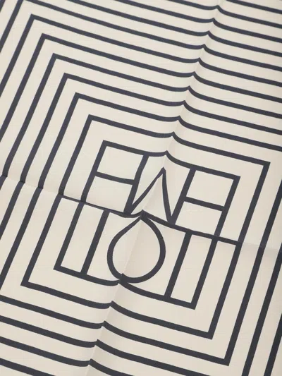 Totême Toteme Signature Monogram Scarf In Gray