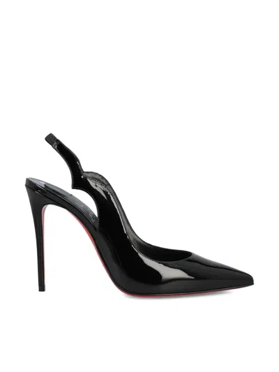 Christian Louboutin Hot Chick Sling 100 Patent Slingback Pump In Black