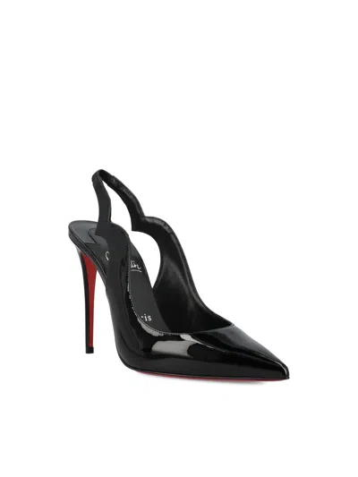 Christian Louboutin Hot Chick Sling 100 Patent Slingback Pump In Black