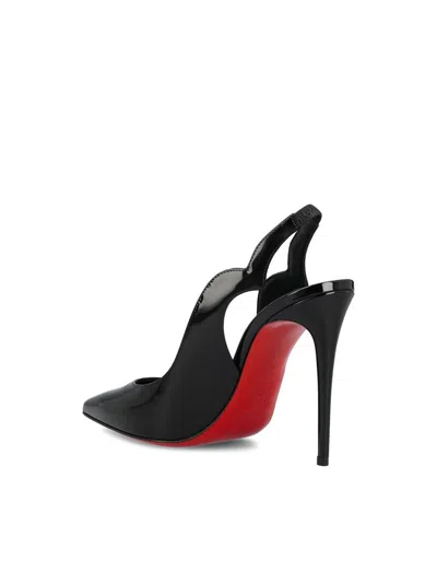 Christian Louboutin Hot Chick Sling 100 Patent Slingback Pump In Black