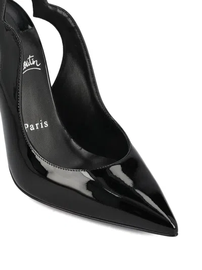 Christian Louboutin Hot Chick Sling 100 Patent Slingback Pump In Black