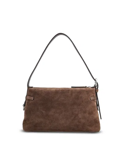 Givenchy Black Calf Leather Bos Taurus Shoulder Bag In Brown