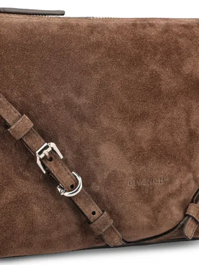 Givenchy Black Calf Leather Bos Taurus Shoulder Bag In Brown