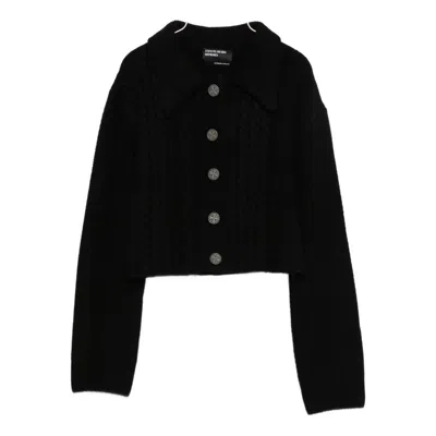 Enfants Riches Deprimes Long-sleeved Knitted Cardigan In Black