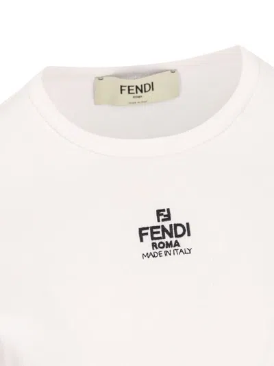 Fendi T-shirt And Polo Shirt In White