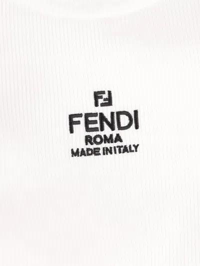 Fendi T-shirt And Polo Shirt In White