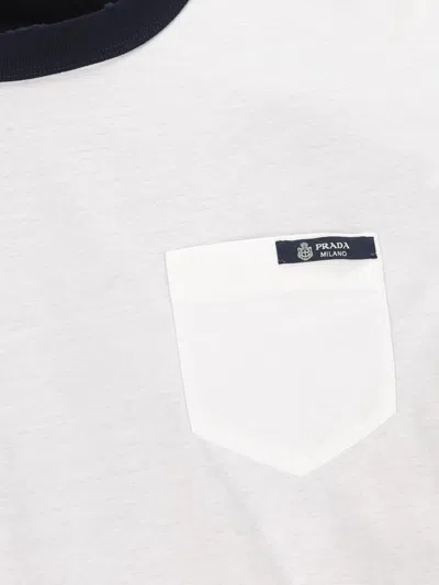 Prada Reversible Cotton T-shirt In White