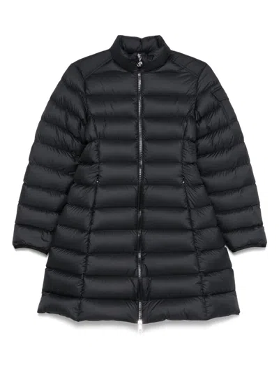 Moncler Puffer Jacket Long High Collar In Black