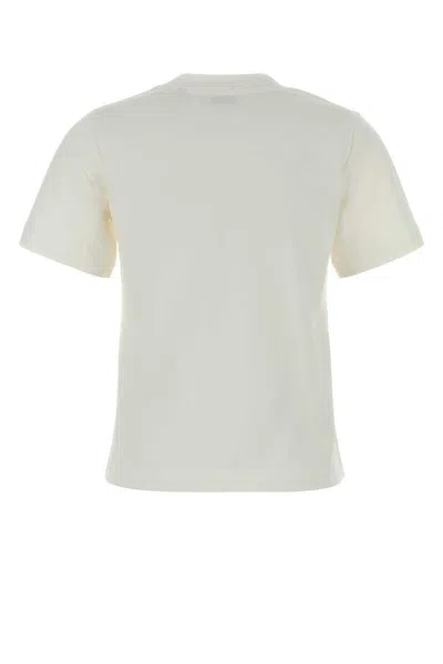Burberry Equestrian Knight Design Cotton T-shirt In White