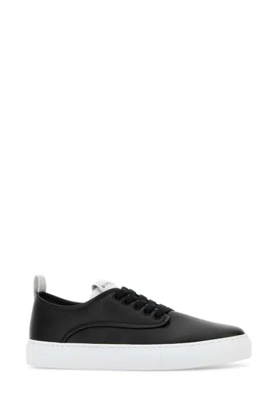 Givenchy New City Leather Low Sneakers Shoes In Black