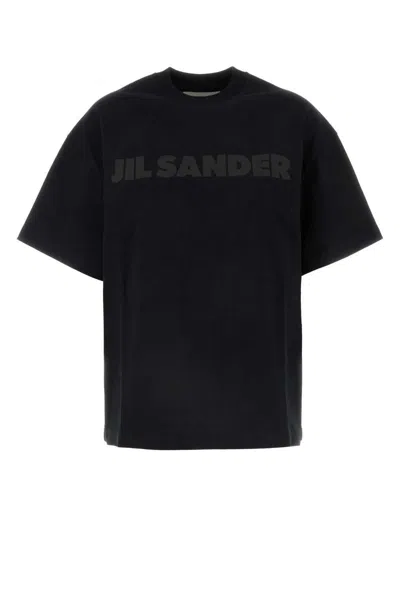Jil Sander Logo T-shirt In Black