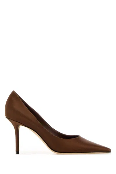 Jimmy Choo 85mm Love Heeled Pumps In Brown