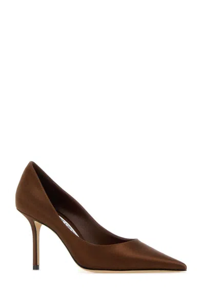 Jimmy Choo 85mm Love Heeled Pumps In Brown