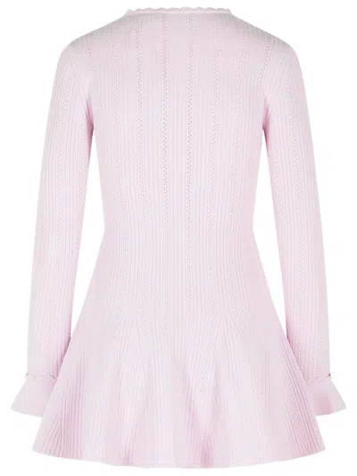 Self-portrait Pink Viscose Blend Mini Dress In Pink