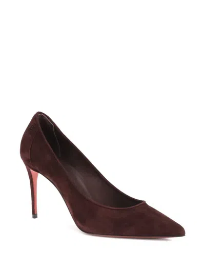 Christian Louboutin Sporty Kate Suede Stiletto Calf Pumps In Brown
