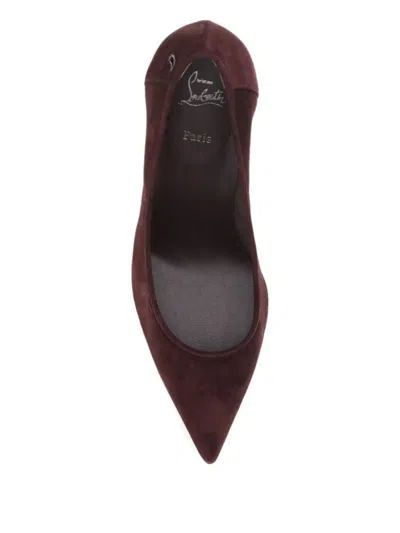 Christian Louboutin Sporty Kate Suede Stiletto Calf Pumps In Brown