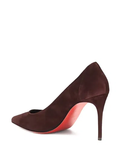 Christian Louboutin Sporty Kate Suede Stiletto Calf Pumps In Brown