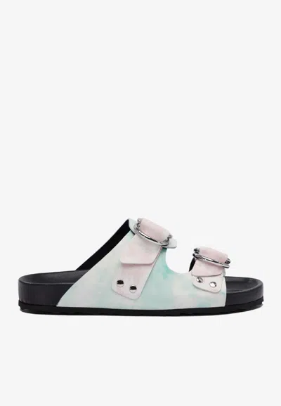 Pierre Hardy Printed Leather Sandals In Multi