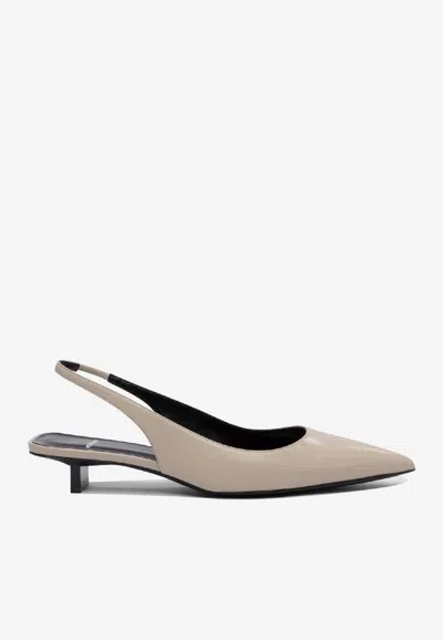 Pierre Hardy 25mm Stella Slingback Pointed-toe Pumps In Gray