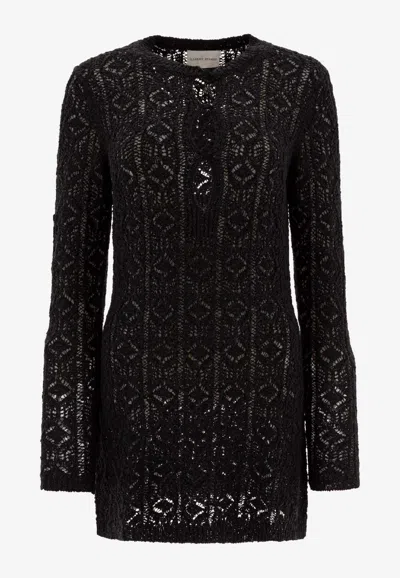 Loulou Studio Lace Stitch Dress In Black