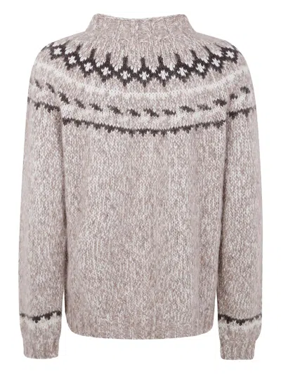 P.a.r.o.s.h Parosh Moline` Round Neck Sweater In Neutral