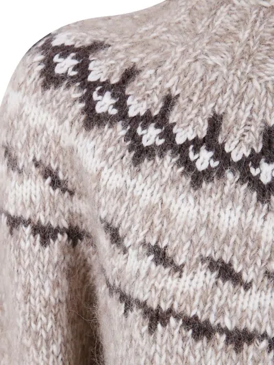 P.a.r.o.s.h Parosh Moline` Round Neck Sweater In Neutral