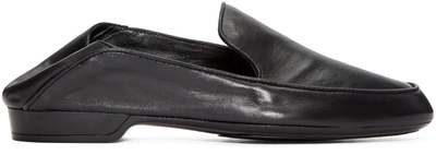 Shop Robert Clergerie Clergerie Black Leather Fani Loafers