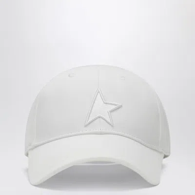 Golden Goose White Baseball Cap With Star Women In White