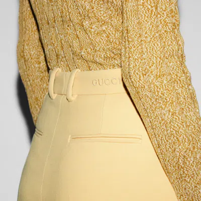 Gucci Wool Straight-leg Pants In Yellow