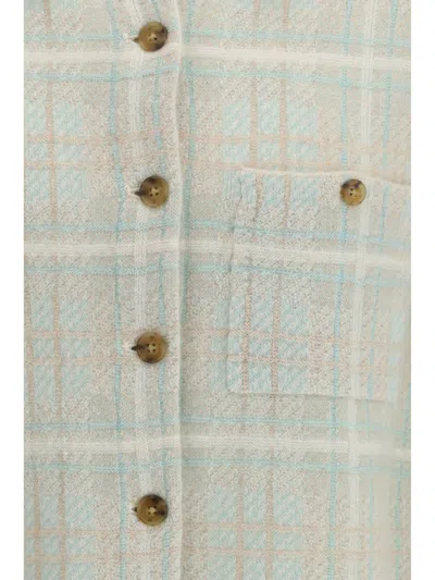 Guest In Residence Dylan Plaid Buttoned Shirt Jacket In Multi