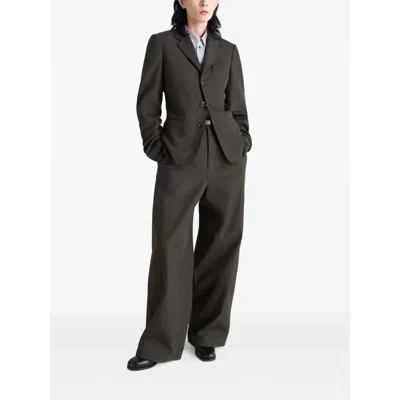 Lemaire Single-breasted Tailored Blazer In Black