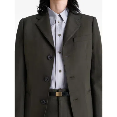 Lemaire Single-breasted Tailored Blazer In Black