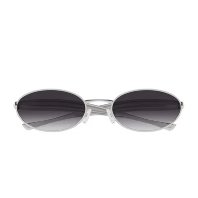 Bottega Veneta Bv1386s Linea Signature Icons 003 Silver Grey Sunglasses In Gray