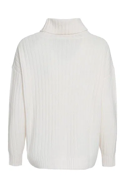 Max Mara Studio Abile Wool And Cashmere Sweater In White