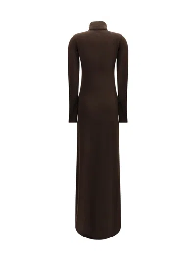 Tom Ford Long Knit Dress In Brown