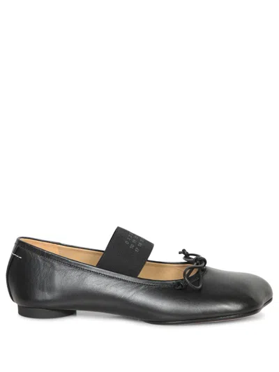 Mm6 Maison Margiela Mm6 By Maison Margiela Ballerina Anatomic Leather Flats In Black