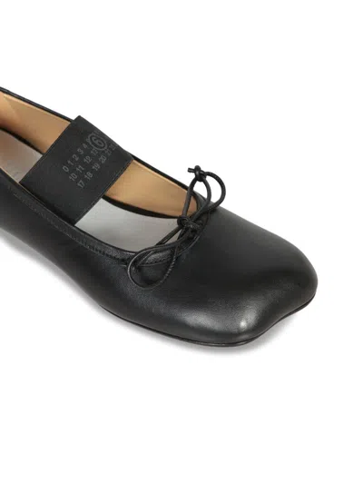 Mm6 Maison Margiela Mm6 By Maison Margiela Ballerina Anatomic Leather Flats In Black