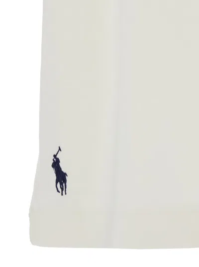 Polo Ralph Lauren Grey Crewneck T-shirt With Logo Print On The Front In Cotton Man In White