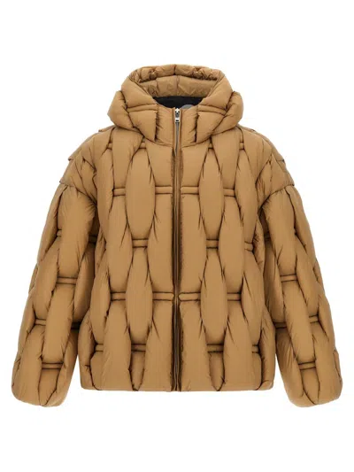 Raxxy 3d Down-filled Woven Puffer Jacket In Brown