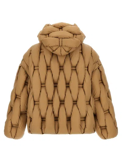 Raxxy 3d Down-filled Woven Puffer Jacket In Brown