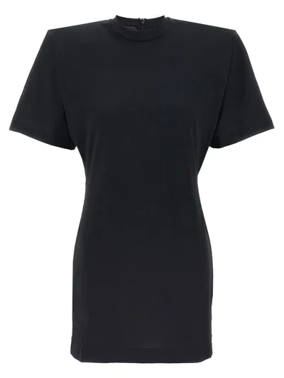 Pinko 'grady' Dress With Short Sleeves And Belted Waist In Black