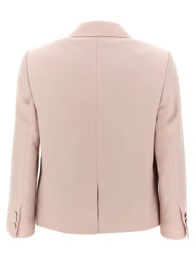 Dries Van Noten Tailored Blazer Notch Lapel In Pink
