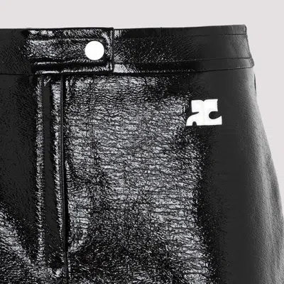 Courrèges Courreges Contrast Top With Buckle Detail In Black