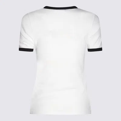 Courrèges Contrast Trim Short-sleeve T-shirt In White