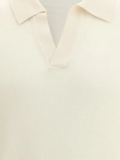 Zegna Cashmere Polo In White