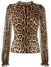 DOLCE & GABBANA leopard print blouse,드라이크리닝전용