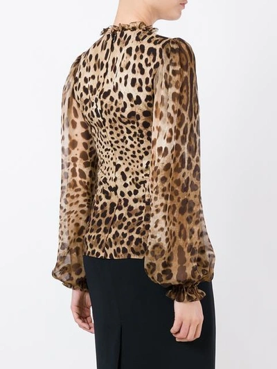 Shop Dolce & Gabbana Leopard Print Blouse