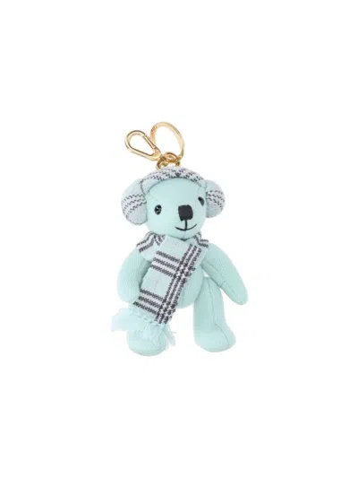 Burberry Thomas Teddy Bear Keyring Charm In Blue