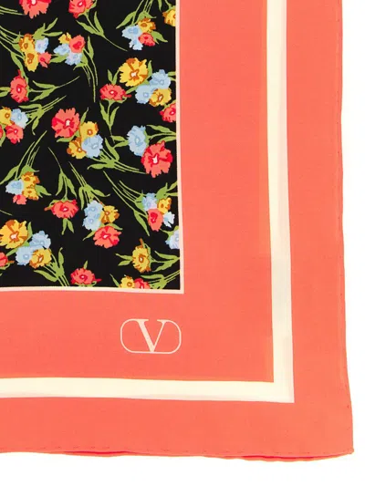 Valentino Apres Lhivier Print Scarf In Orange