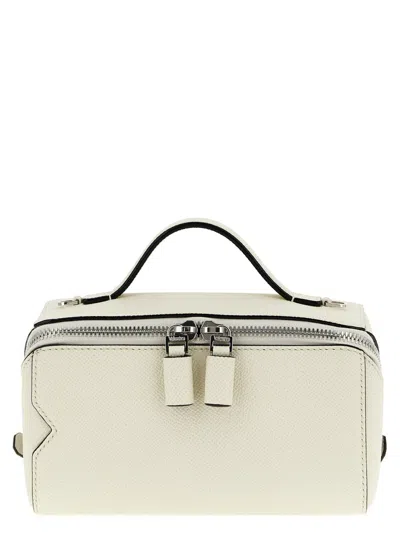 Valextra V-line Crossbody Bag In White